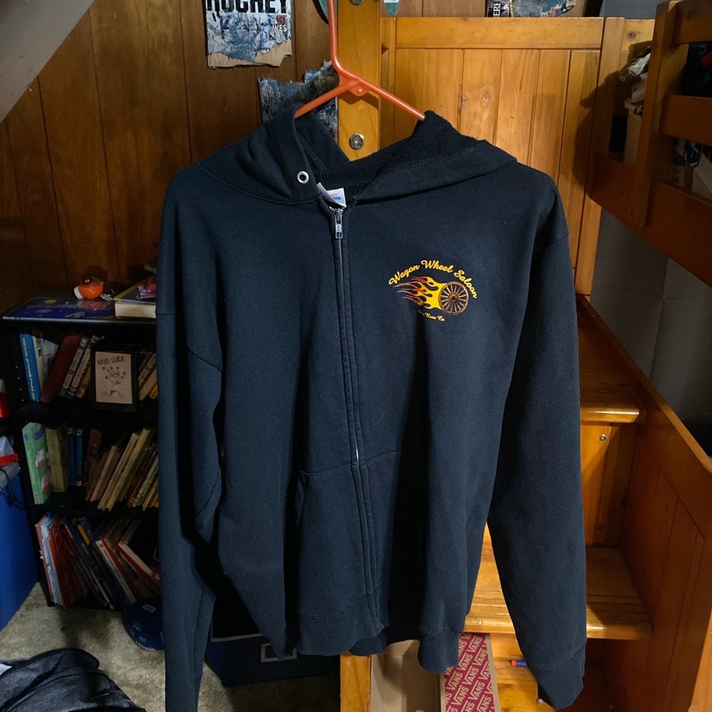 Wagon wheel flame hoodie